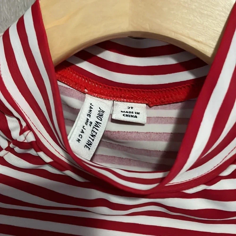 Janie and Jack Long Sleeve Juno Valentine Swim Top